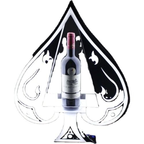Luminous Spades A Wine Rack Creative Champagne KTV Bar Event Nightclub Wine Base LED Wine Tray