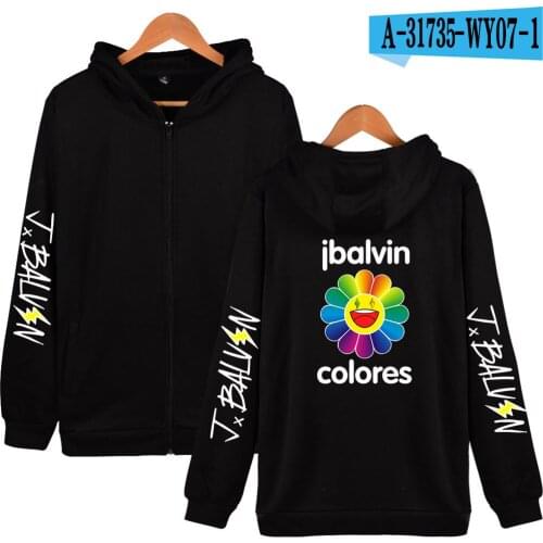 HOT J BALVIN Hoodie Zipper Hoodies Mens Women Hoodie Autumn Winter Sweatshirt 2020 New Album Colors Fashion Clothes Oversized