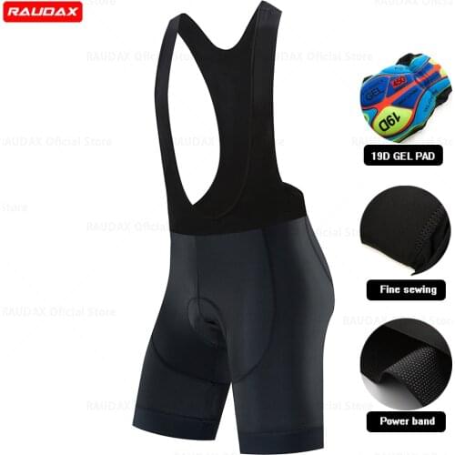 Raudax 2021 Upgrade Cycling Bib Shorts Downhill Mountain MTB Road Bike Shorts Padded Gel Bicycle Shorts Licra Bermuda Ciclismo