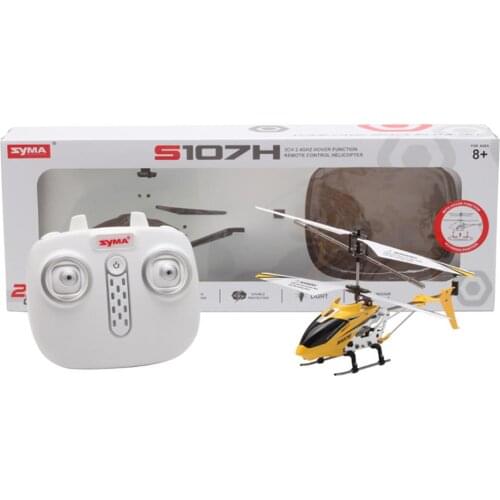 S107H Remote Control Helicopter Fixed pressure 3.5CH Alloy RC Helicopter Toys Red RC Drone Yellow Drones toys For Boys Children