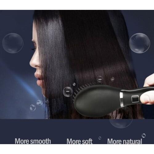 110-220V Ions Comb Ionic Steam Iron Hair Straightener Straightening Iron Brush Perfect Styler LED Display EU Plug EU/US plug