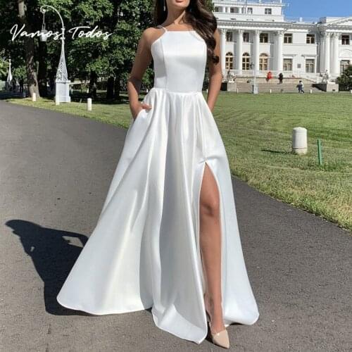 2021 Summer Solid Elegant Fashion Womam Dress Asymmetrica Backless Bridesmaid Dress Maxi Vintage Dress for Women Party Married