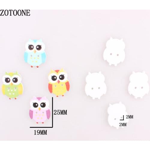 ZOTOONE Mixed Wooden Buttons Cute Bird Pattern Decoration Buttons 2 Holes Sewing Accessories Craft DIY Scrapbooking A