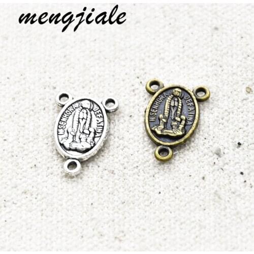 18pcs Wholesale Metal Alloy Metal Jesus Charms Connector Religion Pendant For DIY Jewelry Findings Handmade Craft