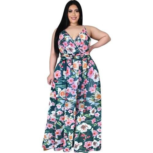 2021 Summer New Style S-5XL Print Halter Dress Sexy Fat Large Size Ladies Cover Belly Loose Dress African Fashion Casual Dress