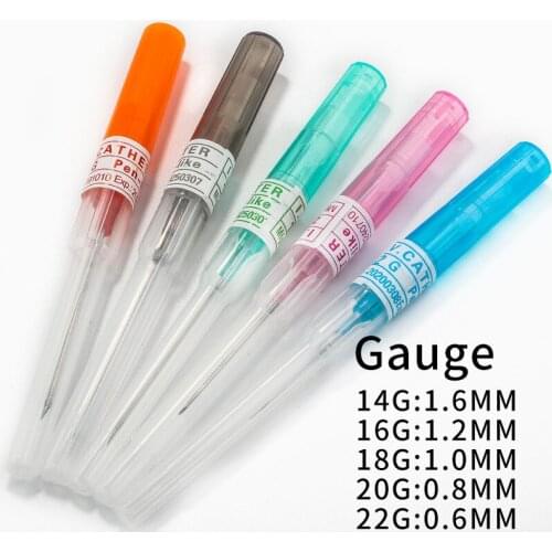 250PCS MIX I.V. Catheter Needles 14G 16G 18G 20G 22G Sterilized Tattoo Piercing needles tool with Box