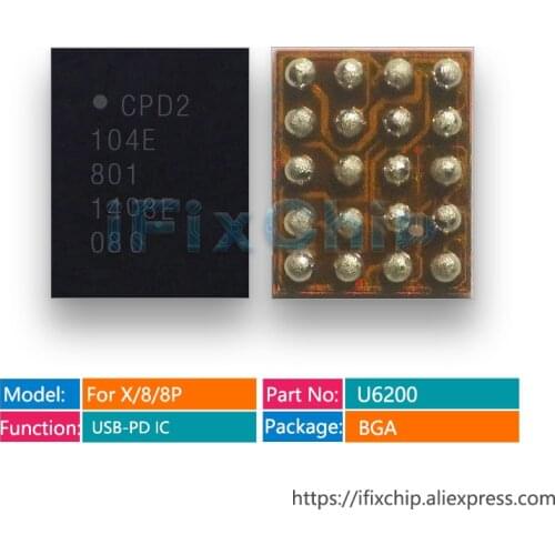 5pcs 10pcs/lot 100% New U6200 CPD2 For iPhone x 8 8G Plus 8Plus USB-PD Fast charger/charging Chip IC
