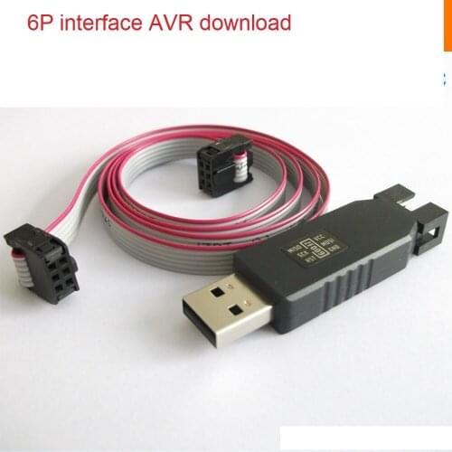 6p interface AVR download line burning device ICSP download Arduino firmware bootloader burning