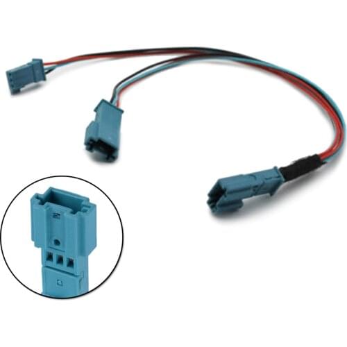 Adapter LED Y Cable Cupholder Auto AC/Radio Blue For BMW F30 F31 F80 M3 19cm 7.5in 3 Pin Ambient Light