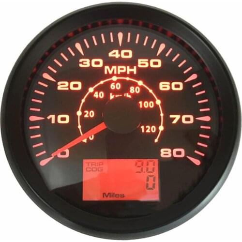 1pc Cars Speedometers Tuning 85mm 0-80MPH GPS Speed Odometers Waterproof Speed Indicators 0-120km/h with 8 Kinds Backlight Color