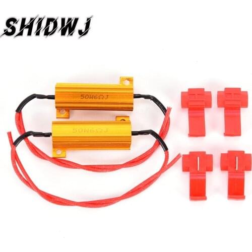 Auto Car Light Accessories Fast Hyper Flash Turn Signal Blink 50W 6 ohm RX24 Load Resistor Fix LED Bulb Free Shipping