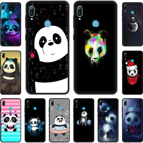 Phone Case For Huawei P30 Pro P40 Lite E P Smart Z Y7 Y6 2019 Soft Silicone Back Cover Mobile Bag Cartoon cute panda Animal