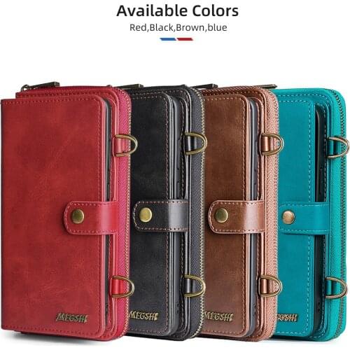 Flip Case Leather Cover For Redmi Note 8 9 Pro For Xiaomi 10 Pro Zipper Wallet Coque Card Slots with Magnetic waterproof Coque