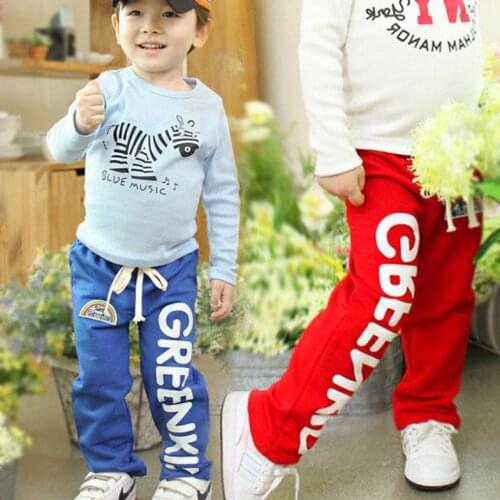 LOVE DD&MM Baby Pants 2021 New Childrens Clothing Autumn Boys Girls Fashion Letter Elastic Waist Casual Trousers