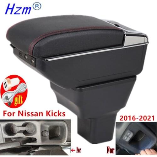 For Nissan Kicks Armrest For Nissan Kicks Car Armrest box 2016-2021 Interior Parts special Retrofit parts Center Storage box USB