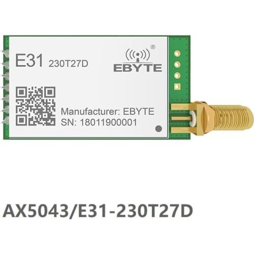 E31-230T27D Long Range AX5043 230mhz 500mW SMA Antenna uhf Wireless Transceiver 27dBm rf Module Transmitter and Receiver