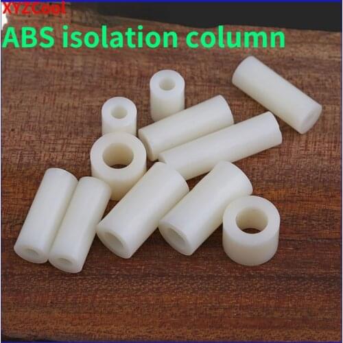 Insulation column plastic cushion column straight through column nylon sleeve ABS gasket round hole pillar spacer M3M4 100PCS