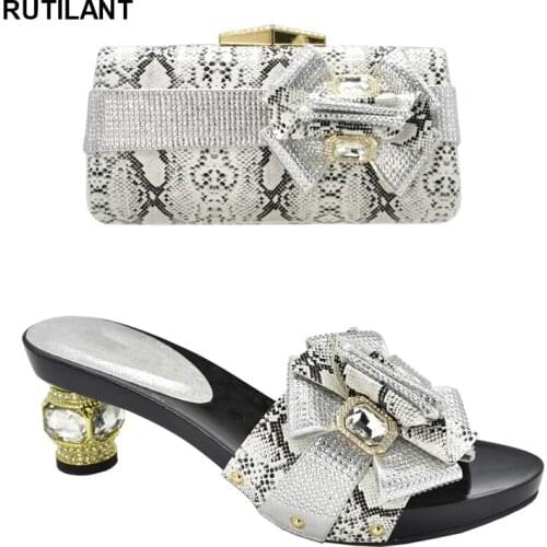 Sexy Style Nigerian Shoe and Bag Set 2021 African Party Shoes and Bag Shoes with Matching Bags Party Shoes Luxery Shoes Women