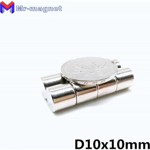 Magnet 100pcs 10x10mm NdFeB Magnet 10x10 N35 powerful neodymium Magnet d10*10mm, D10x10mm magnet can be customized