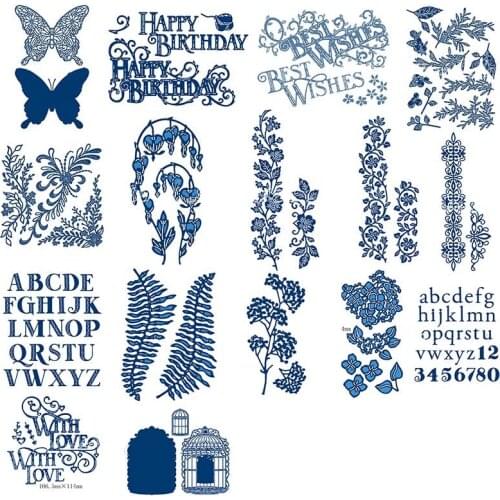 Butterflies Flowers Metal Cutting Dies For Scrapbooking Craft Die Cut Card Making Embossing Stencil Photo Card Album Decorate