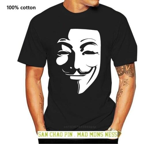 2019 Mens T-Shirts Fashion Print T Shirt V For Vendetta Mens Sportswear T-Shirt Lovely Short Sleeve Shirt Hipster Tshirt