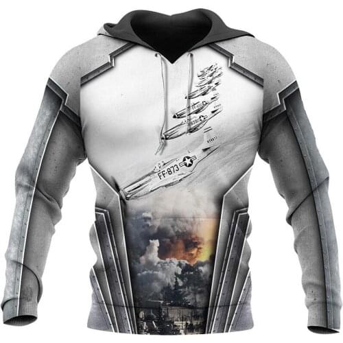 New air force aircraft p51 Mustang 3D full Print Shirt Hoodie