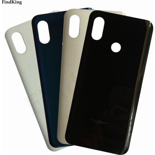 New High Quality Battery Cover For Xiaomi Mi 8 Glass Back Battery Cover Rear Door Housing Case Cove Panel With logo