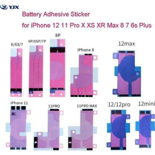 100pcs Original Battery Adhesive Tape for iPhone 12 11 X XR Max 3M Double-side Sticker Pull Trip Glue Replacement Parts