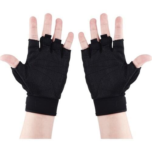 1 Pair Half Finger Gloves Breathable Anti-slip Waterproof for Outdoor Cycling Climbing Doing Sports