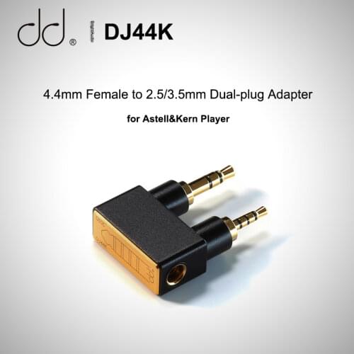 DD HiFi DJ44K 4.4mm Female to 2.5/3.5mm Balanced Dual-plug Adapter Exclusively for Astell&Kern AK Music Players