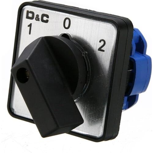 New Changeover Switch AC 500V On/Off/On 3 Positions 4 Terminals Control Universal Rotary Selector Cam Changeover Switch