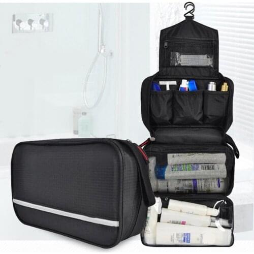 Oxford cloth toiletry bag portable waterproof wall-mounted space-saving womens household beauty cosmetic case travel storage