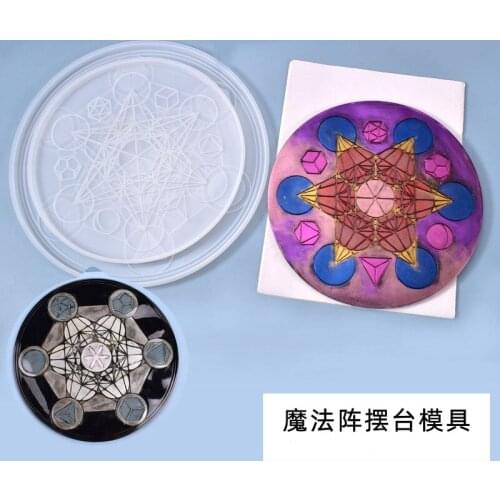 Transparent Round Magic Disc Table Tray Silicone Mold Coaster Epoxy Casting Molds Home Decoration Art DIY Jewelry Pendant Craft