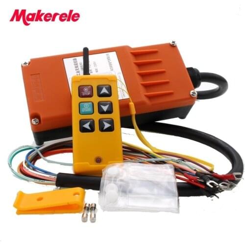 Makerele MKLTS-6 6 keys Control industrial Remote Controller 1 transmitter+1 receiver DC12V 24V,AC36V 110V 220V 380V