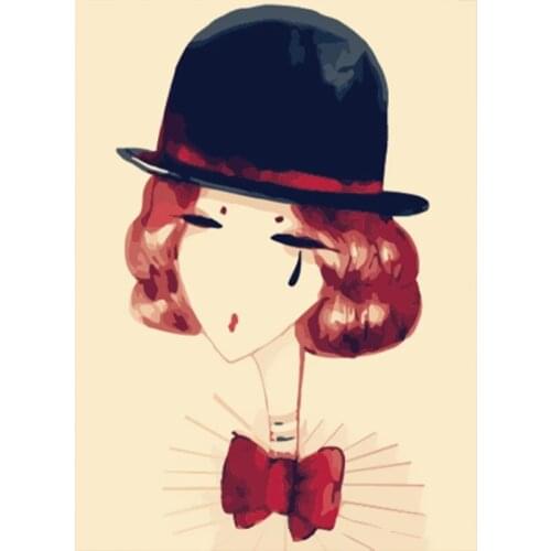 Frame DIY Women Painting By Numbers Figure Picture Canvas By Numbers Modern Abstract Handpainted Oil Painting For Home