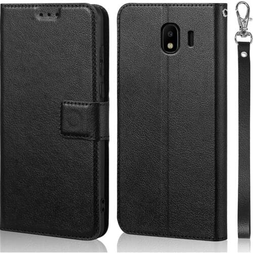 Luxury Flip Casefor Samsung Galaxy J4 2018 EU J400F J400 Cover Original Book Design Leather Phone Coque Wallet Capa Stand With