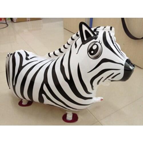 Zebra balloon Walking pet foil balloons on walking style when inflated with helium Kids toys Birthday gift party favors 2 pcs