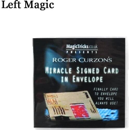 Miracle Signed Card Magic Tricks Signature Prophesied Card In Envelope (Gimmicks+DVD) Close-Up Stage Magic Props