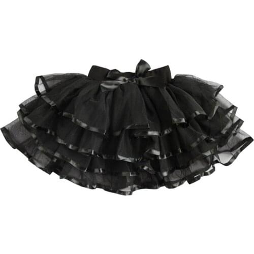 Tutu Skirt Girls Cake Tutu Pettiskirt Dance Mini Skirt Birthday Princess Ball Gown Children Kids Clothes 4 Layers Tulle Skirts