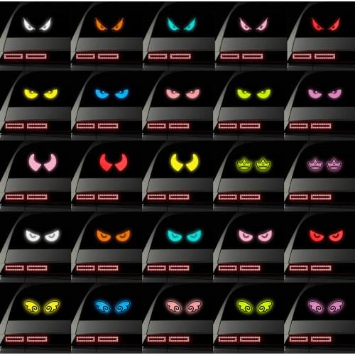 1Pair Eye Crown Wing Car Reflective Sticker Strip for Car Body Bumper Trunk Motorcycle Helmet Night Safety Warning Sticker Decor