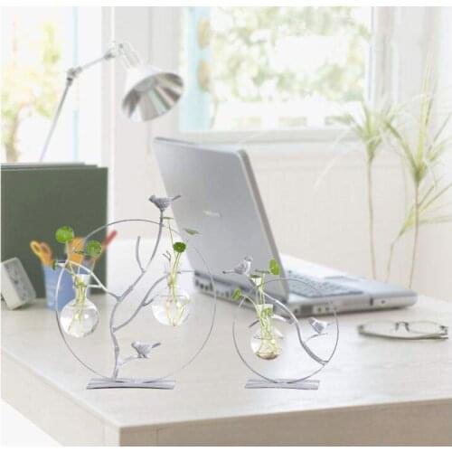 1PC Hanging Glass Vase Hanging Terrarium Hydroponic Plant Flower Clear Container Indoor Hanging Vase Home Decoration JL 276