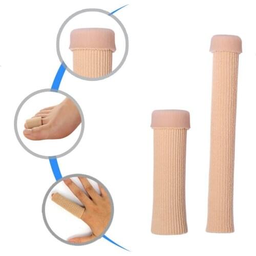 15CM Fabric+Gel Tube Cushion Corns and Calluses Toe Protector Hallux Valgus Orthopedics Bunion Guard for Feet Care Insole Z31101