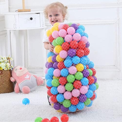 200 Pcs/Lot Plastic Ocean Wave Ball Pits Yellow Red Pink Pool Balls Toys for Children Adults Plastic Balls for Dry Pool 5.5 cm