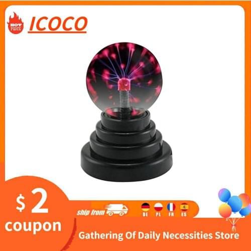 2020 USB Plasma Ball Electrostatic Sphere Light Magic Crystal Lamp Ball Desktop Lightning Christmas Party Touch Sensitive Lights