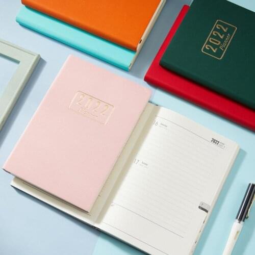 2022 Time 365 Days Schedule Book A5 Newest PU Notepads Creative Planner Reminder Timetable Desk Dates Diary Planne