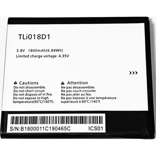 3.8V 1800mAh TLi018D1 For Alcatel One Touch Pop 3 5 3G 5016A 5016J 5015X 5015D 5015E 5015A TLi018D2 Battery