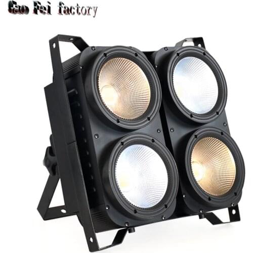 4Eye Cob Lyre Wash Light 4X100W Dmx Blinder Dj Lights 2In1 Cool/Warm White Audience LED Par Light For Concert Stage