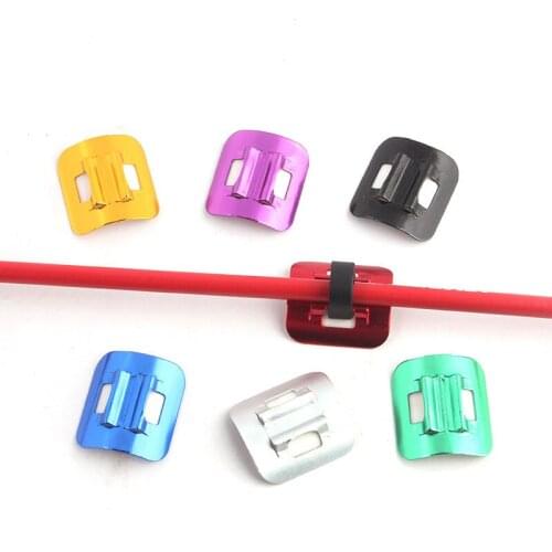 5pcs Bicycle Aluminum Shifter Brake Cable Fixed Clamp Conversion Seat Mtb Road Bike Oil Tube Frame U Buckle Tubing Clip Guide