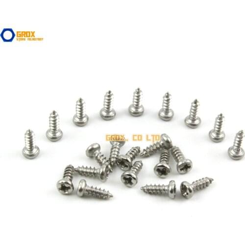 500 Pcs M2*6mm 304 Stainless Steel Phillips Pan Head Self Tapping Screw