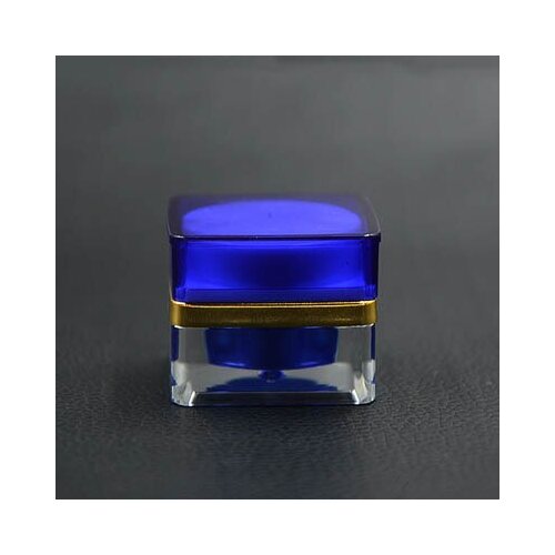 5g blue square shape acrylic cream bottle cosmetic container cream jar Cosmetic Jar,Cosmetic Packaging